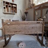 Antique renovated oak cradle
