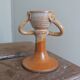 Anthropomorphic sandstone egg cup signed GL