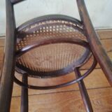 Old curved wooden bistro chairs