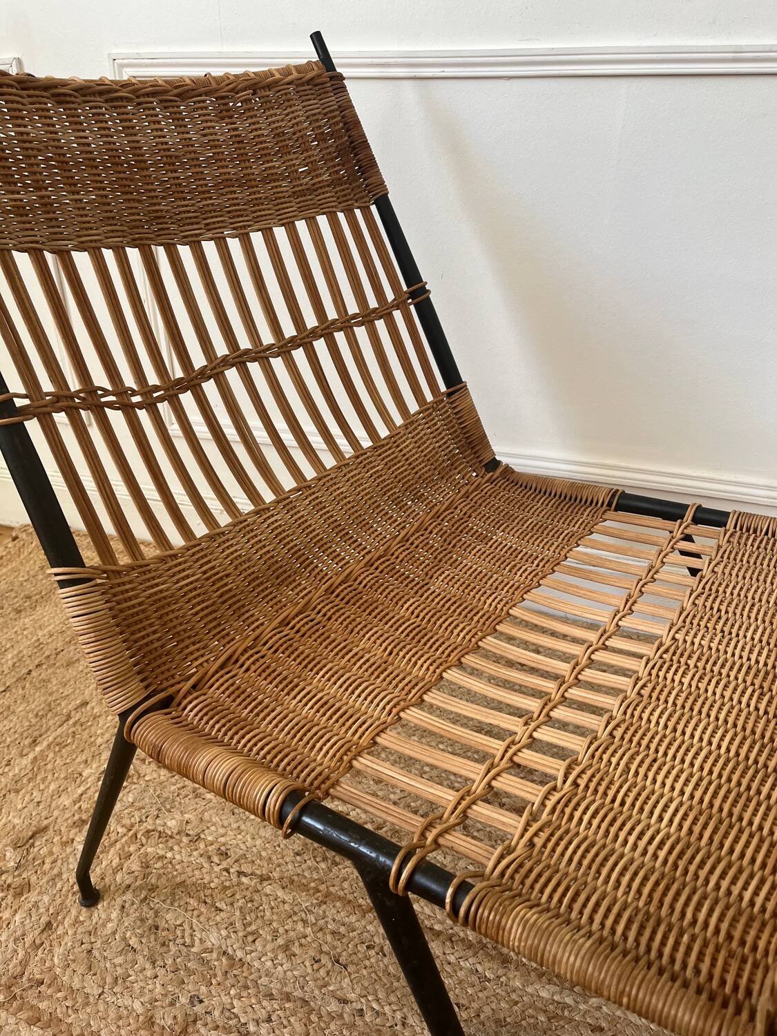 Raoul Guys Airborne rattan and metal armchair