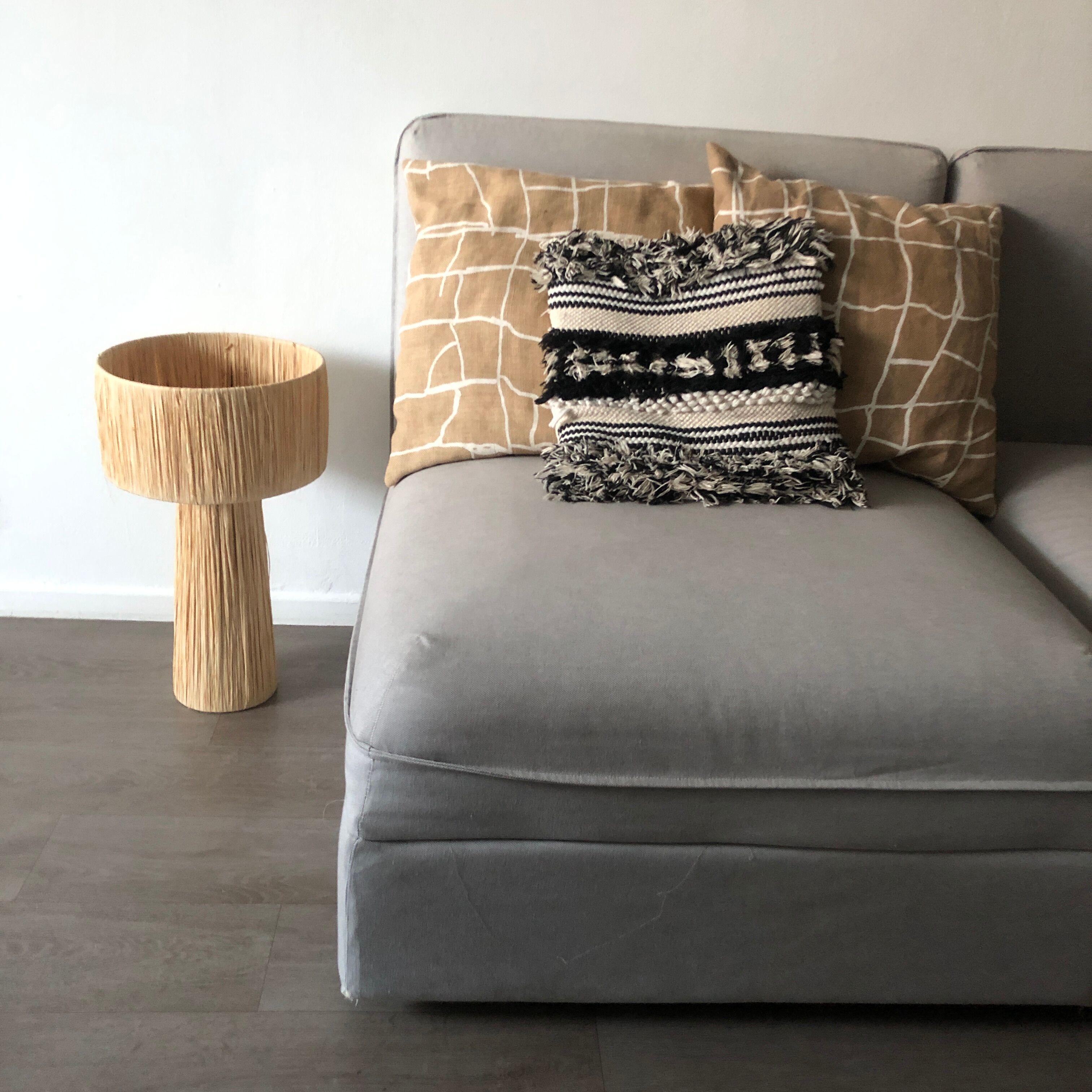 Lampadaire raphia naturel