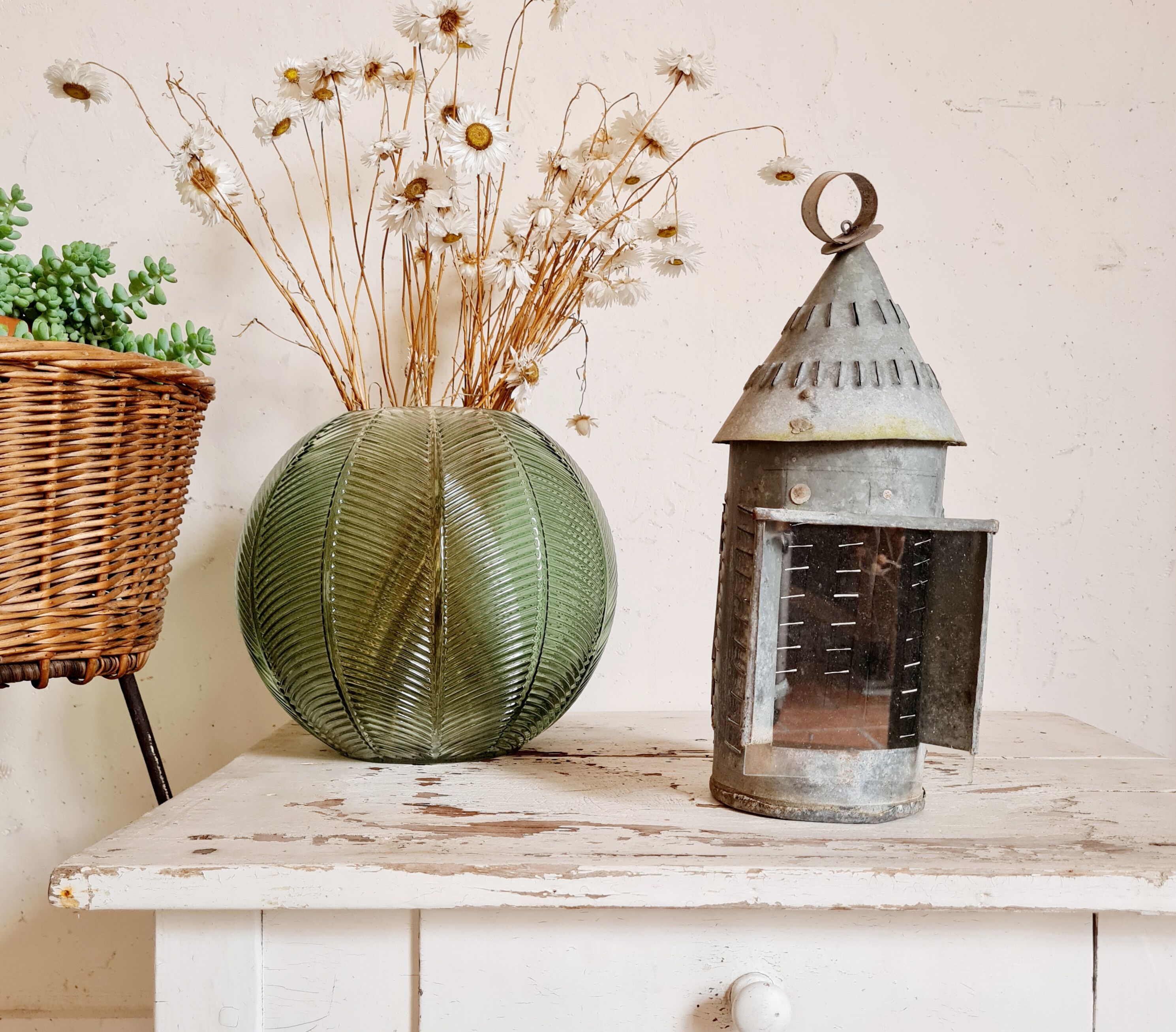 Vintage metal lantern