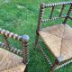 3 belles Chaises de coin fin XIX ème brutalistes