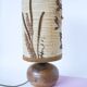 Sandstone lamp with dried flower lampshade, 1970