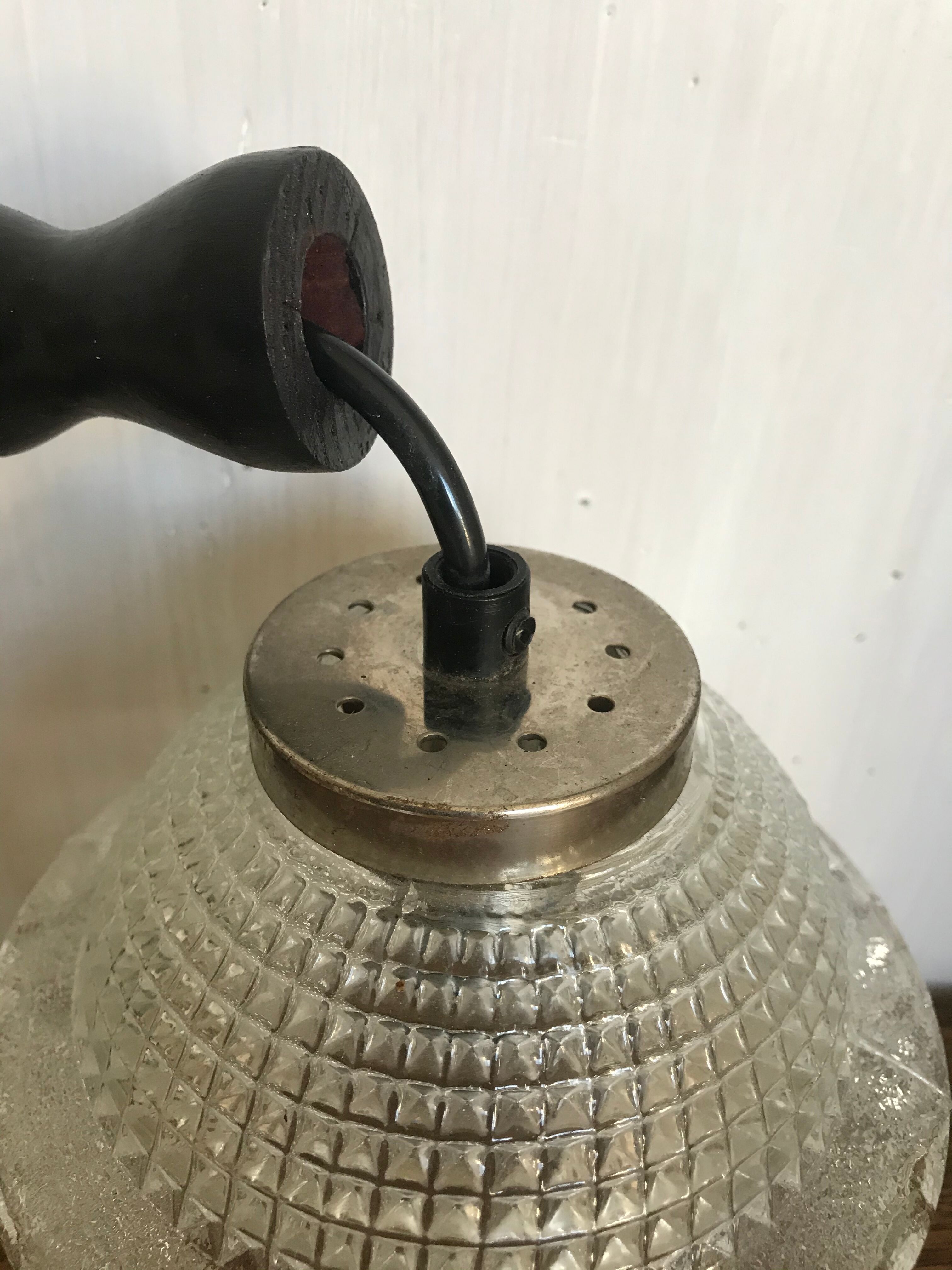 Glass hanging lamp 1960