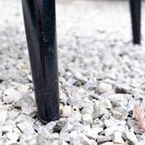 Table/Desk Model "Pirkka" solid pine top - black painted wooden legs Model from the 50's