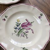 10 flower plates Sarreguemines Lyon