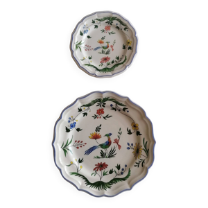 2 assiettes en faïence - gien