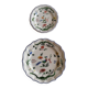 2 earthenware plates from Gien, paradise birds.