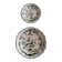 2 earthenware plates from Gien, paradise birds.