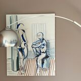 Arch floor lamp. 1970. Italy. Marble foot.