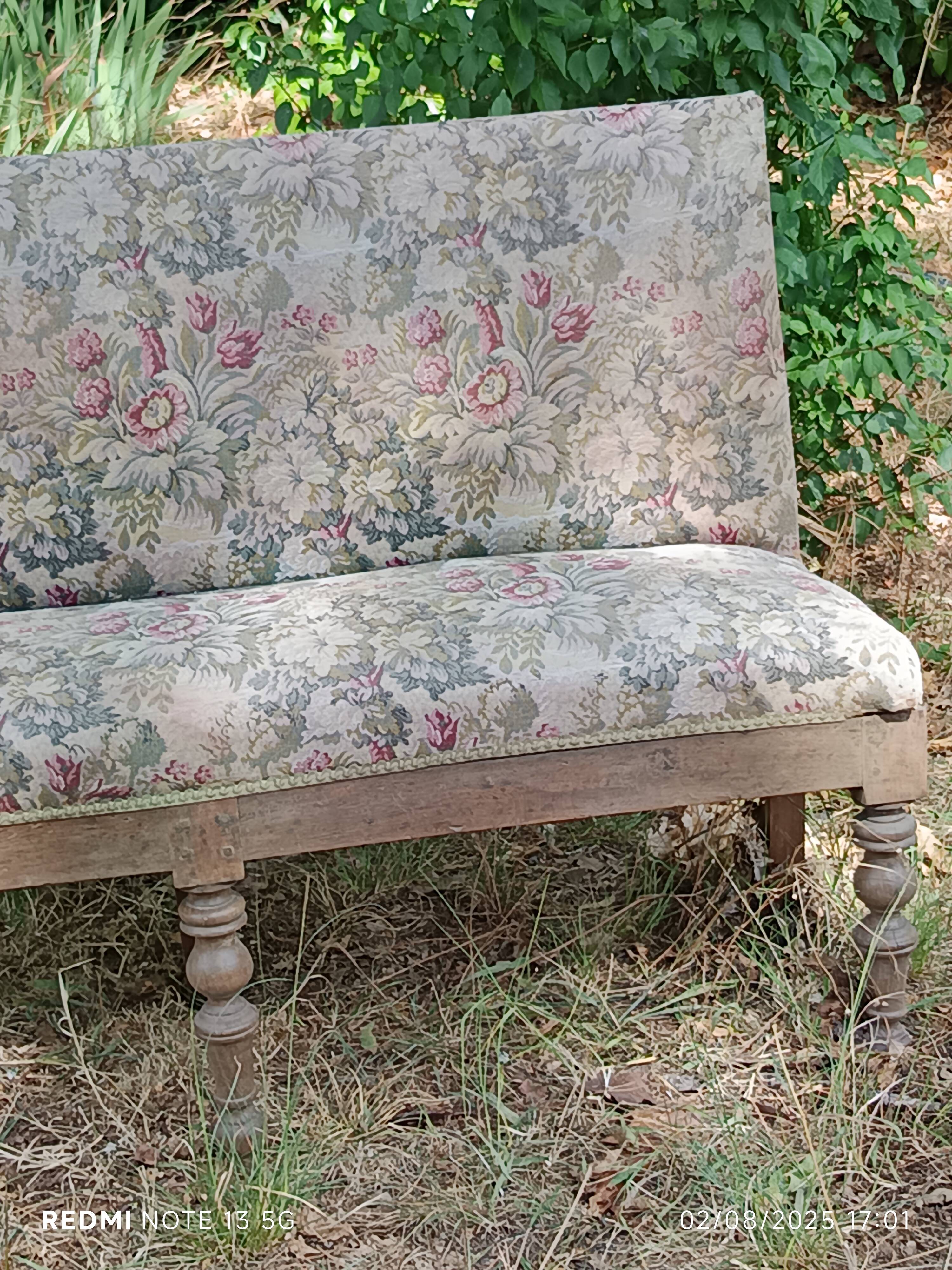 19th century Louis XIII style hallway bench