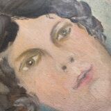 Oil on canvas, portrait of a woman