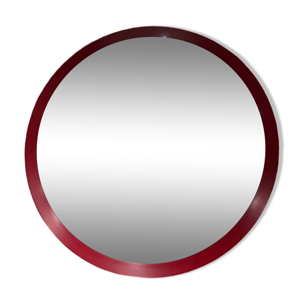 Miroir vintage rond rouge 70´s