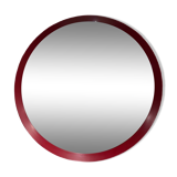 Vintage round red mirror 70´s