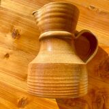 Graphic stoneware pitcher