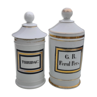 2 Porcelain Pharmacy Pots