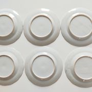 Set of 6 English porcelain dessert plates