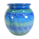 Aldo Londi ceramic ball vase Bitossi Riminu blu