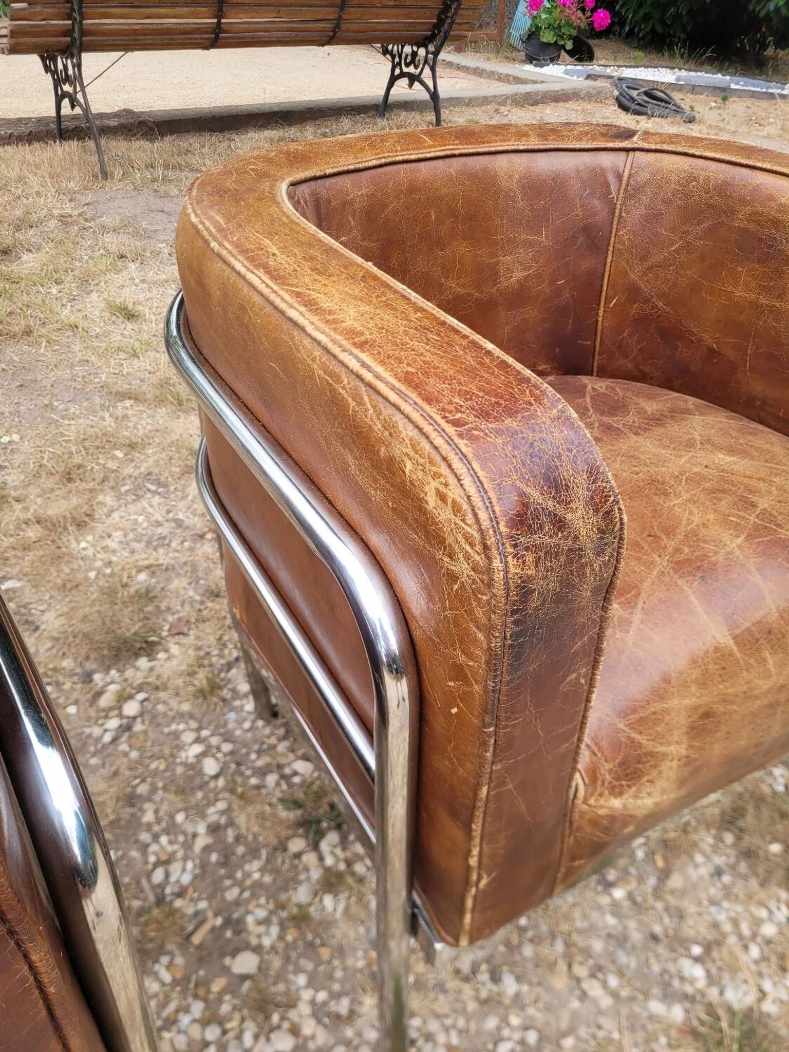 Vintage leather armchairs