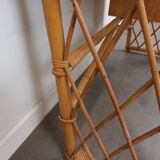 Desk and its rattan chair