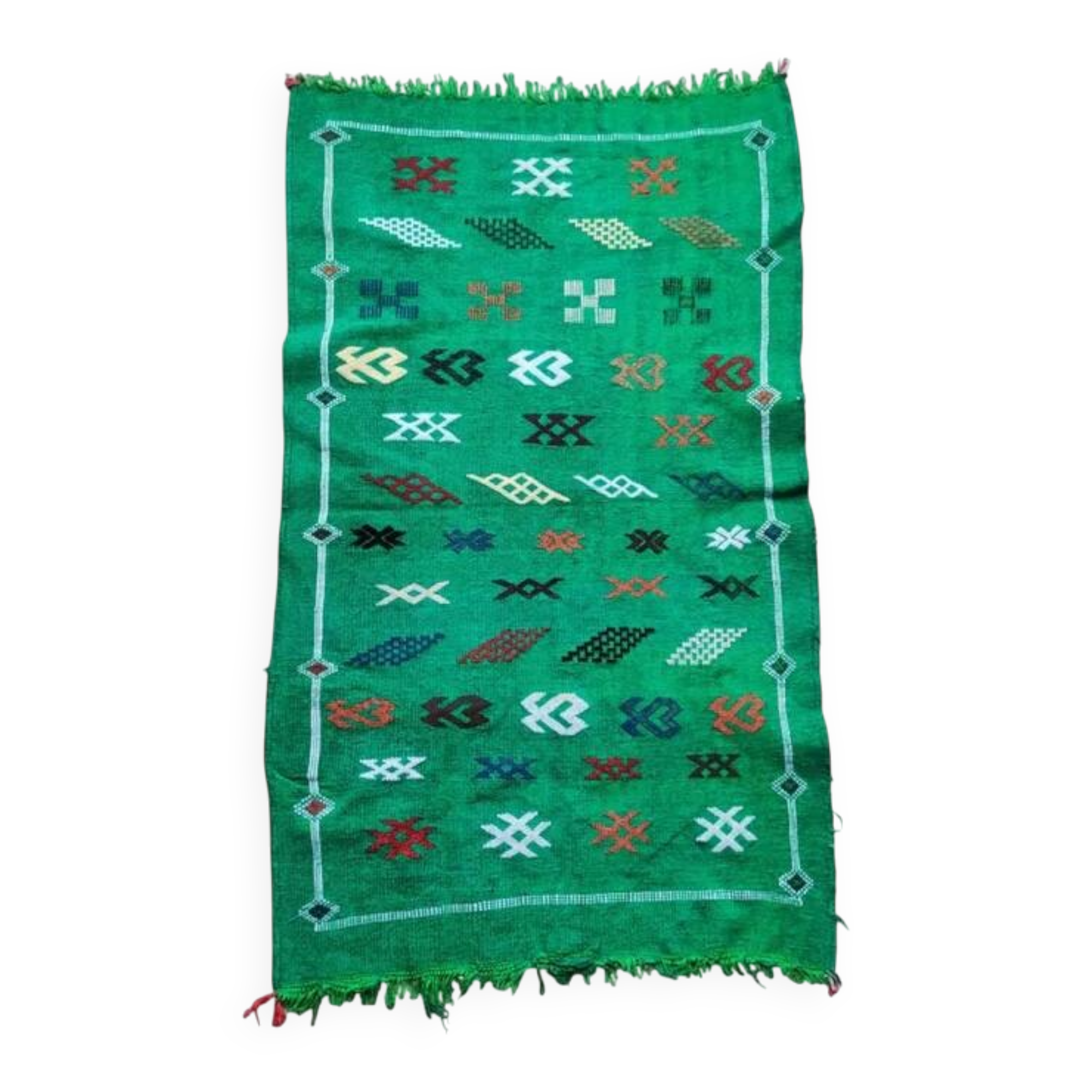 Berber green kilim rug