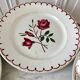 Set of 5 flat plates Badonviller with flowers 30s