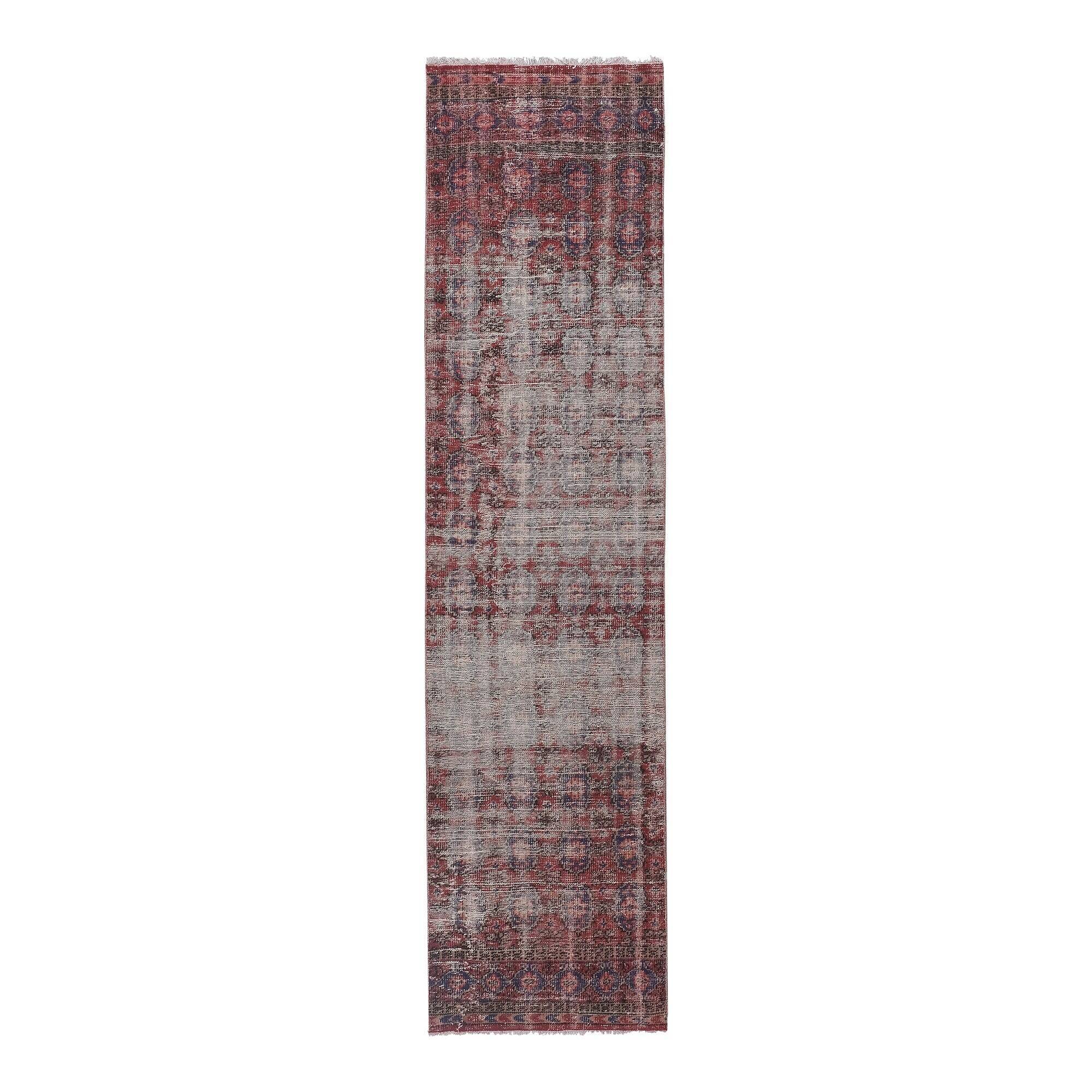 Vintage Turkish hallway rug 80x327 cm