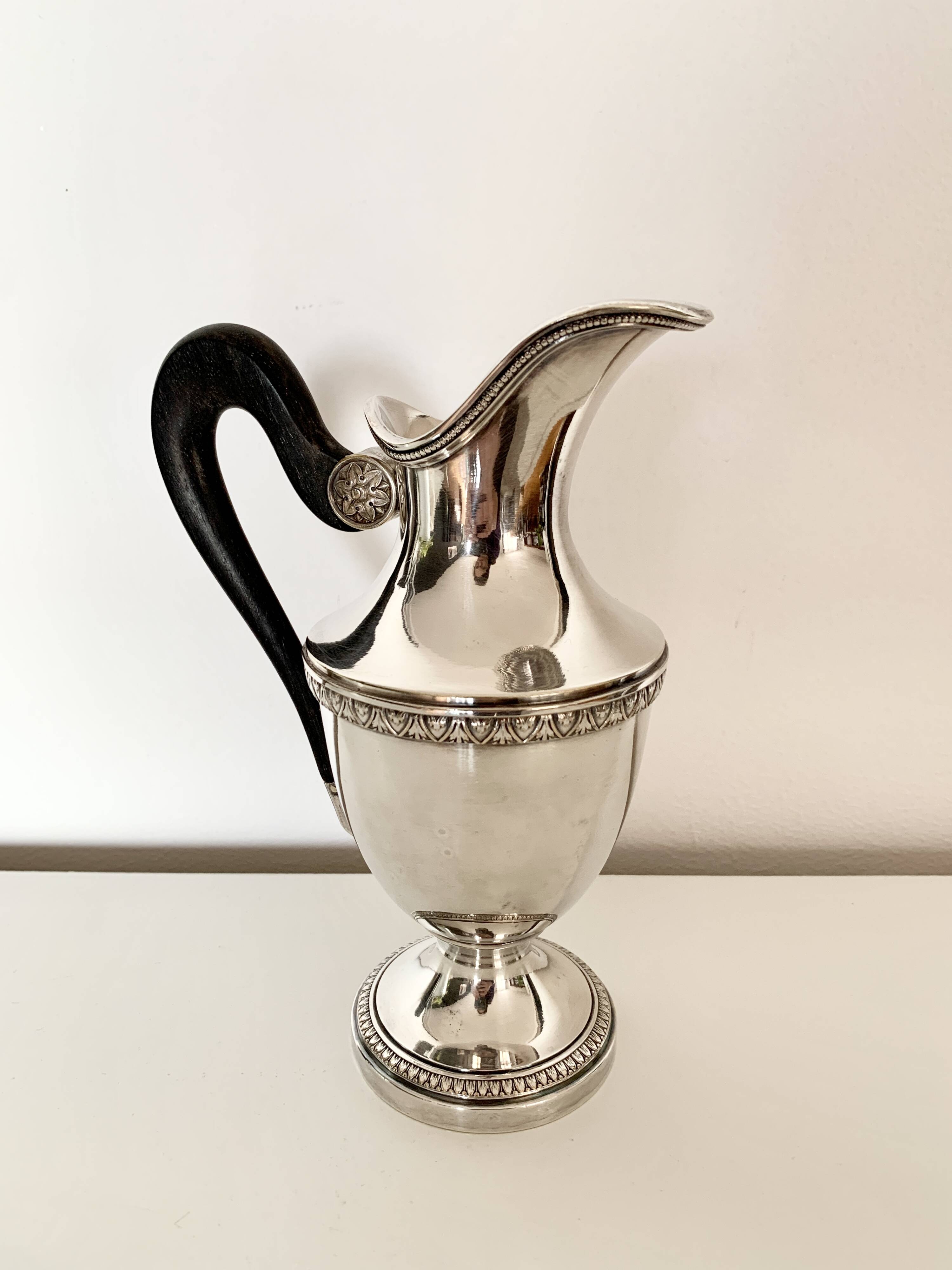 Boulenger silver-plated and ebony milk jug