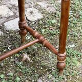 Solid wood table, one drawer, turned wood