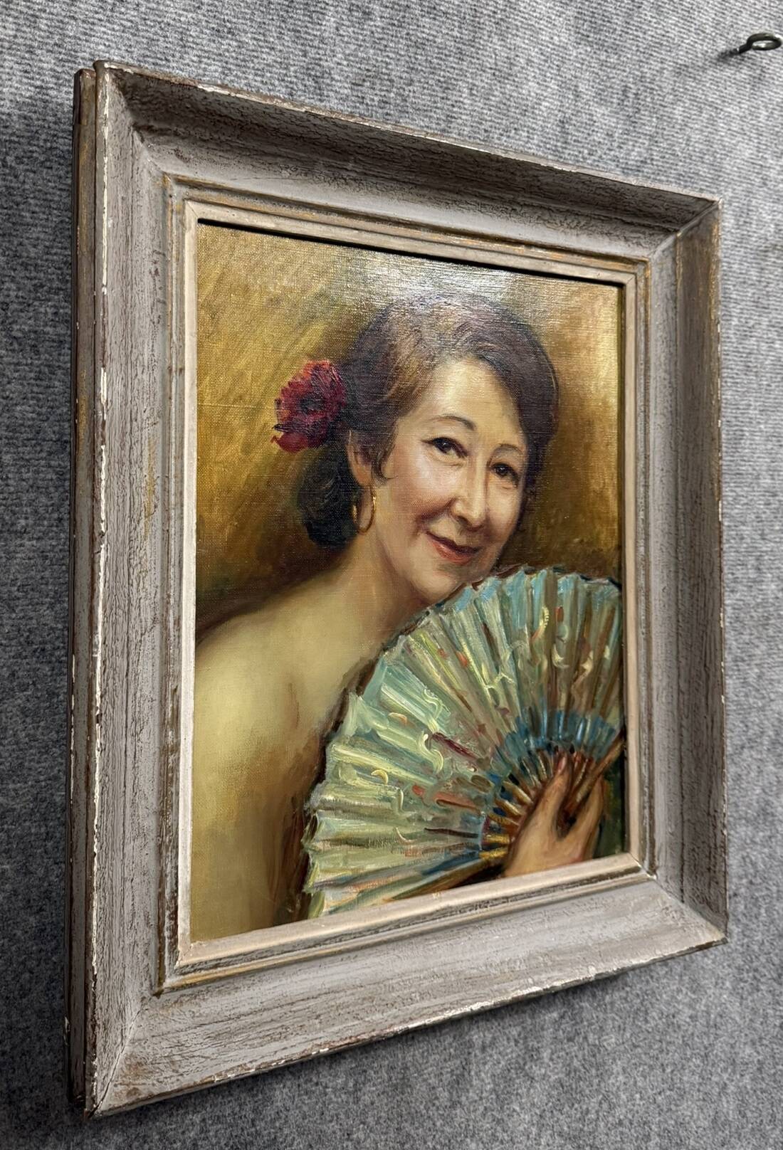 Oil painting on canvas circa 1940-1950