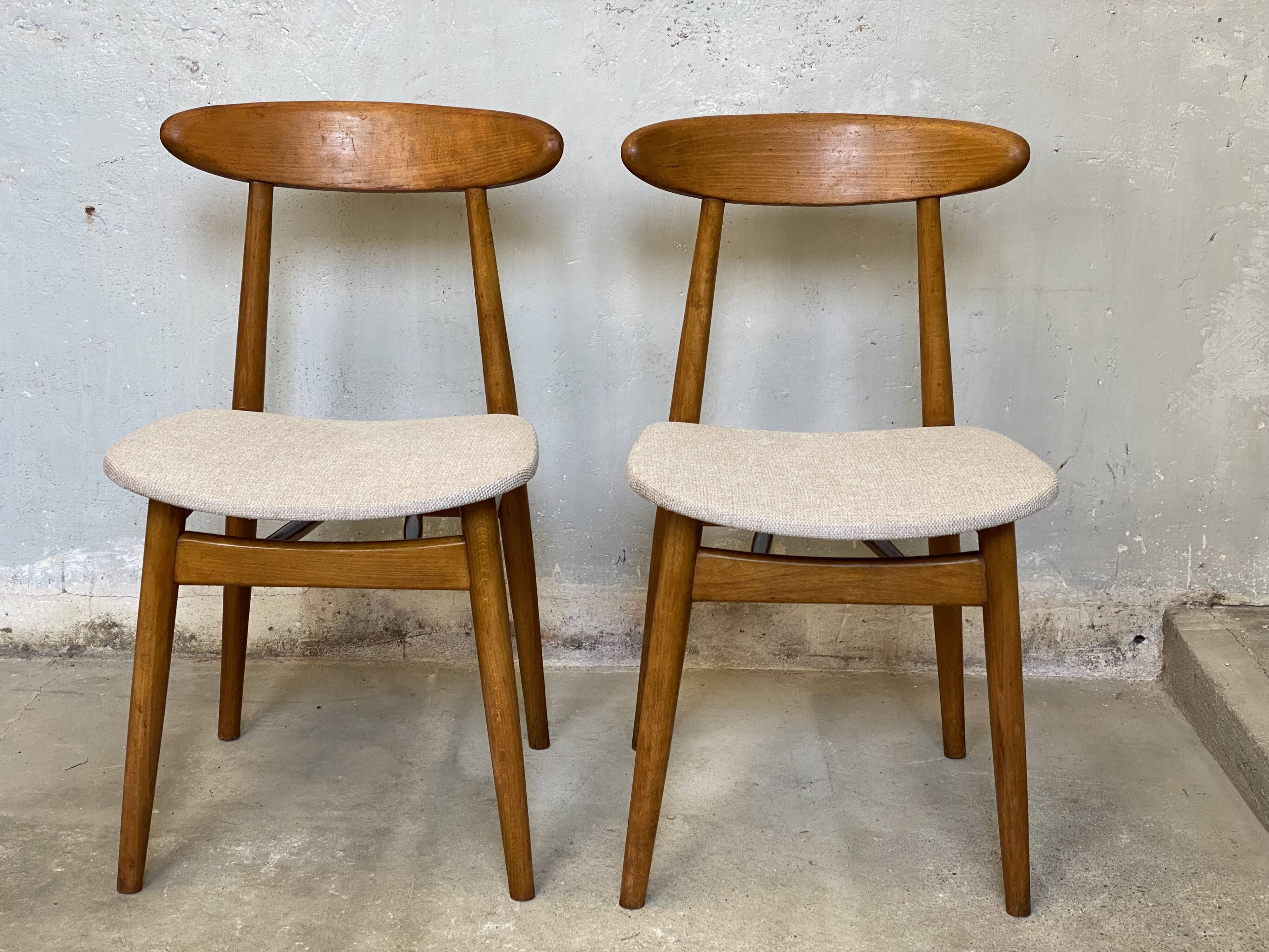 pair Scandinavian chairs from the 60s