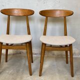 pair Scandinavian chairs from the 60s