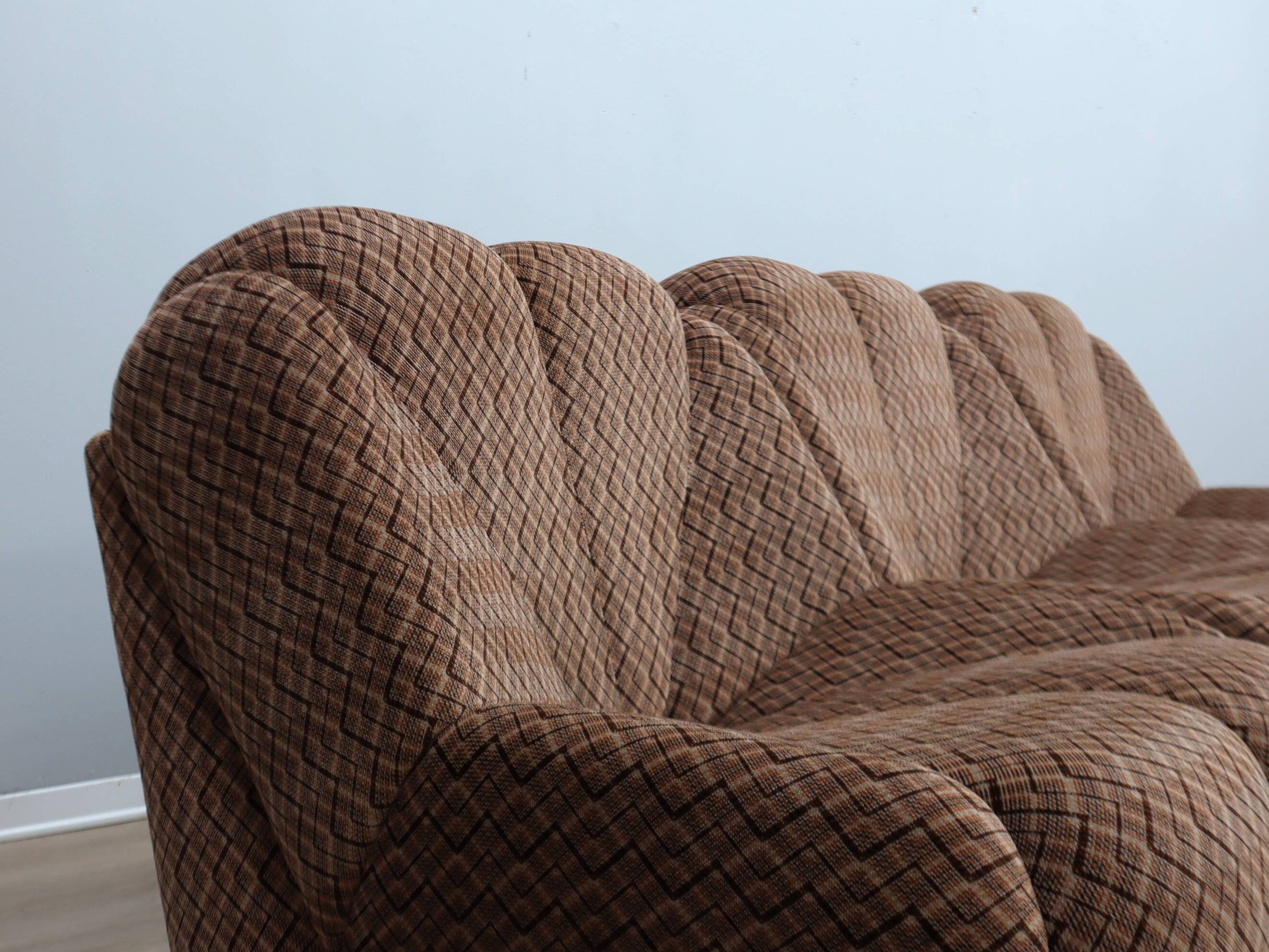 Canapé modulaire italien vintage inspiré des fleurs, années 1970