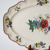 oval dish Digoin Sarreguemines model Agreste, 1960