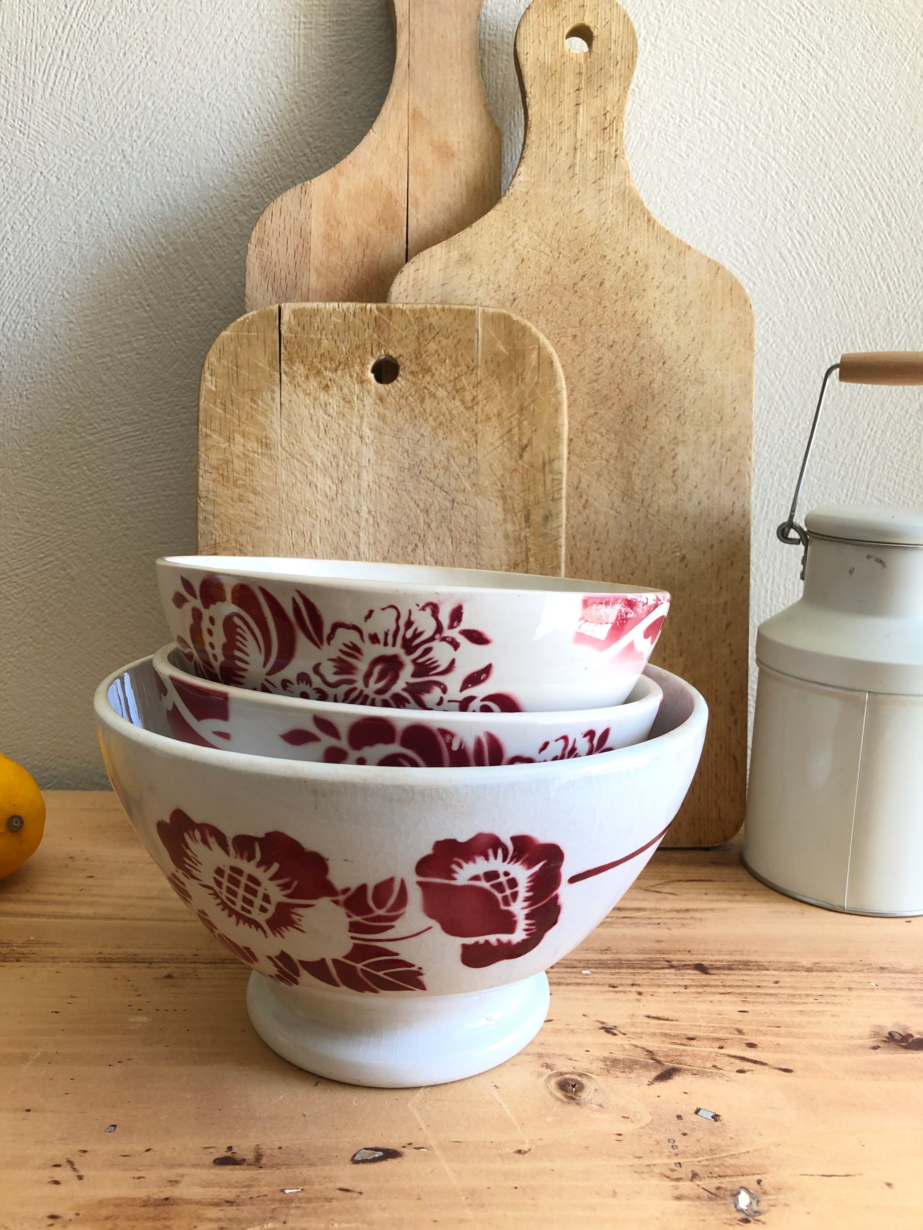 Pair of old Digoin bowls