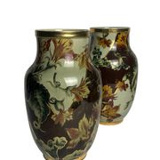 Art Deco, pair of Lunéville earthenware vases circa 1930