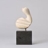 White stone sculpture by v.bee, switzerland