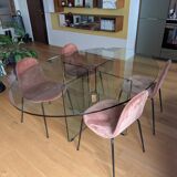 Peter Ghyczy designer dining table oval 170×130 for 4-6, up to 8 people.