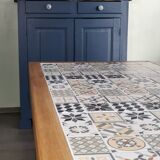 Table de ferme carreaux de ciments
