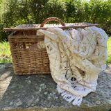 Vintage wicker trunk