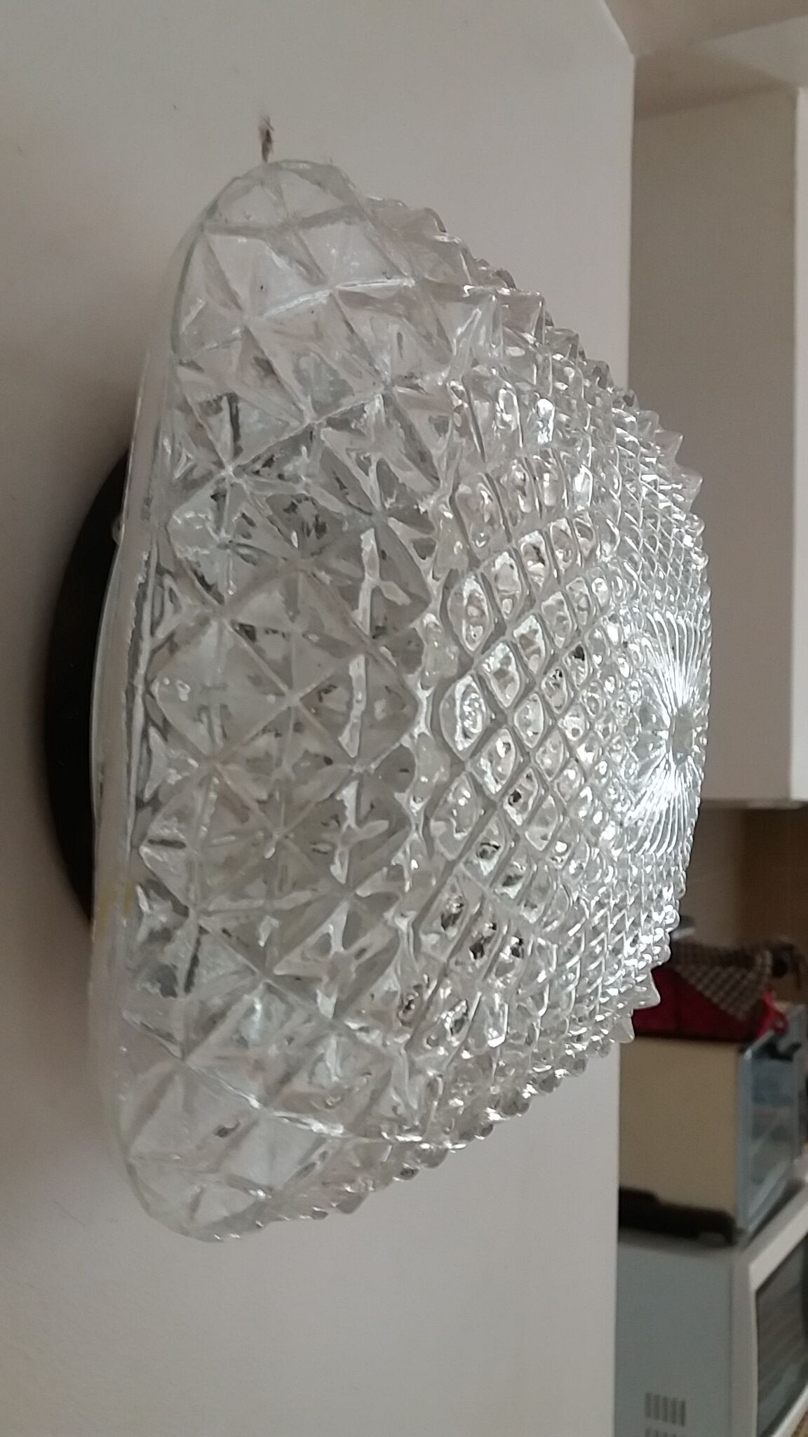 Square glass ceiling light