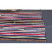 Vintage Turkish Hand-Knotted Wool Cotton Pink Kilim Area Rug 170x245