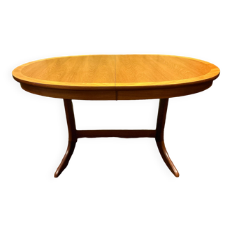 Mid century retro vintage teak extending oval dining table 1960