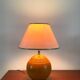 Solid elm lamp Italy 70s vintage