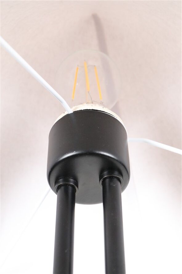 Big black Hustadt table lamp with pointed shade / 1970s / 1980s / postmodern design