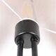 Big black Hustadt table lamp with pointed shade / 1970s / 1980s / postmodern design