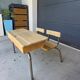 Vintage 2-seater school desk for children