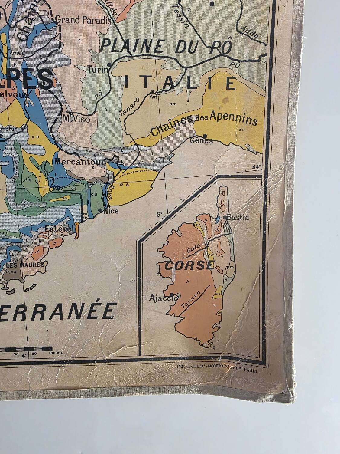 Carte de France vintage (recto verso)