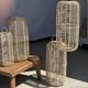 Small lantern-shaped rattan suspension H35 D15